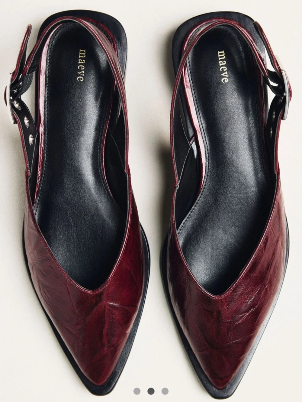 Anthropologie Maeve Moto Pointed-Toe
Slingback Flats - Picture 2 of 3
